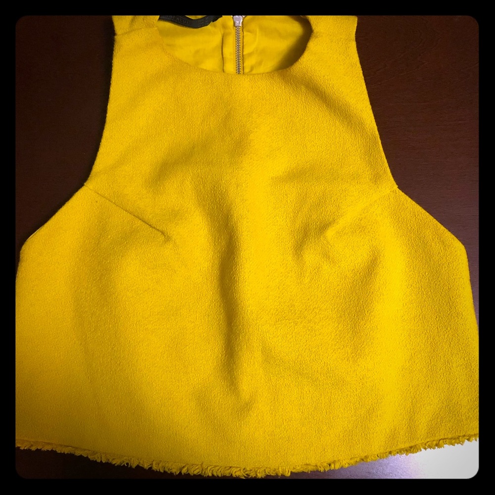 Zara Yellow Crop Top